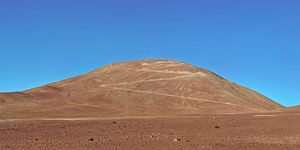 View of Cerro Armazones in the Chilean desert.